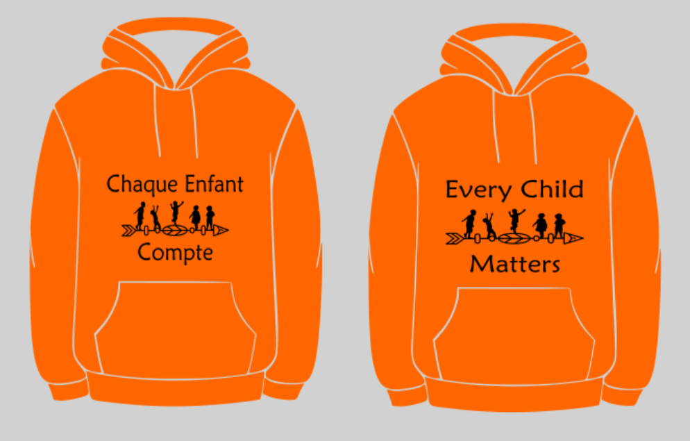 « Chaque enfant compte » – Sweats à capuche Orange Day