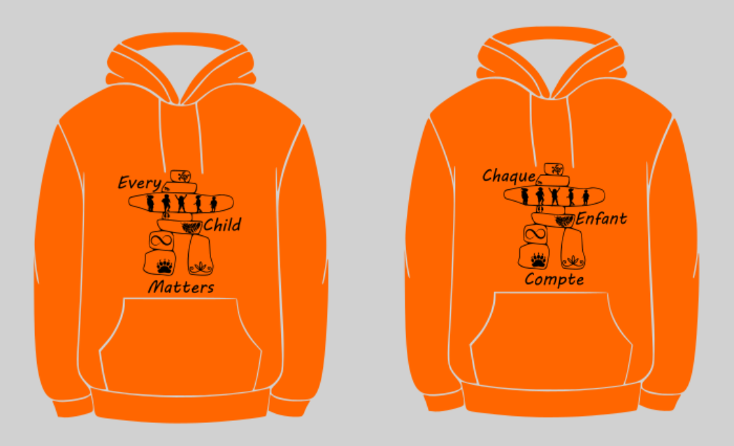 « Chaque enfant compte » – Sweats à capuche Orange Day